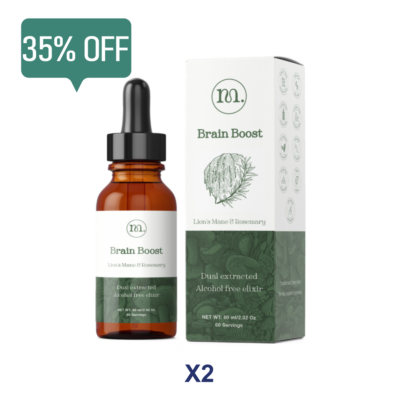 2X Mushify Brain Boost 60ml - 2 Pack - 35% Discount