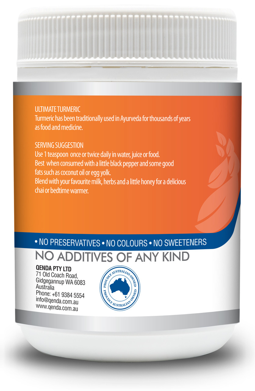 Qenda Ultimate Turmeric 450g - Left View