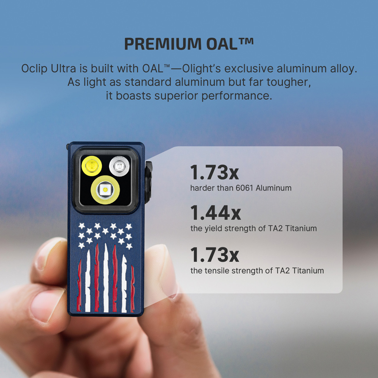 Olight Oclip Ultra Stars and Stripes – Flood, Spot & UV EDC