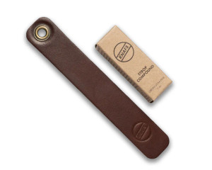 KNAFS LEATHER STROP AND STROP COMPOUND KNAFS LEATHER STROP AND STROP COMPOUND