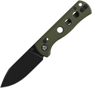 QSP CANARY  GLYDE | BLACK BLADE AND OD GREEN G-10 HANDLE