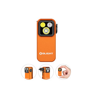 OLIGHT OCLIP PRO | ORANGE CLIP LIGHT WITH WHITE AND RED LIGHT OLIGHT OCLIP PRO | ORANGE CLIP LIGHT WITH WHITE AND RED LIGHT