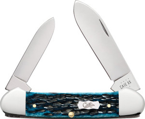 CASE CANOE | MEDITERRANEAN BLUE BONE PEACH SEED JIGGED HANDLE CASE CANOE | MEDITERRANEAN BLUE BONE PEACH SEED JIGGED HANDLE