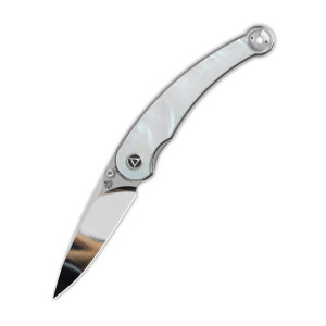 QSP DOLPHIN | 14C28N BLADE AND WHITE PEARL SHELL HANDLE