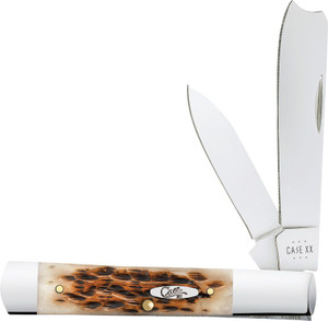 CASE RAZOR | AMBER BONE PEACH SEED JIG HANDLE CASE RAZOR | AMBER BONE PEACH SEED JIG HANDLE