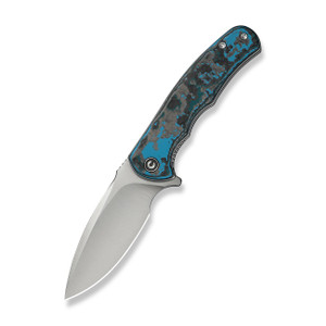 CIVIVI Mini Praxis Arctic Storm open with satin S35VN blade and Fat Carbon Fiber handle CIVIVI Mini Praxis Arctic Storm open with satin S35VN blade and Fat Carbon Fiber handle