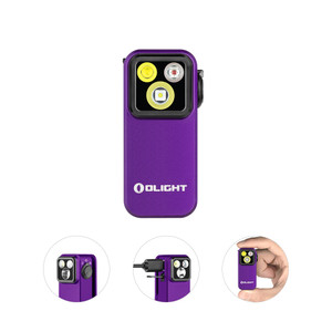 OLIGHT OCLIP PRO PURPLE | TRIPLE-BEAM CLIP LIGHT WITH FLOOD, SPOT & RED OLIGHT OCLIP PRO PURPLE | TRIPLE-BEAM CLIP LIGHT WITH FLOOD, SPOT & RED