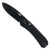 Lander 3 open with black blade finish and black g-10 scales.