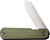CIVIVI Sendy folding knife partially open, showing satin blade and green G-10 handle with visible jimping CIVIVI Sendy folding knife partially open, showing satin blade and green G-10 handle with visible jimping