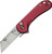 CIVIVI Elementum Utility knife fully open, front view with burgundy aluminum handle and exposed replaceable blade CIVIVI Elementum Utility knife fully open, front view with burgundy aluminum handle and exposed replaceable blade