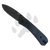 Knafs Lander 1 | Stonewashed Stainless Steel | Black Stonewashed D2 Blade