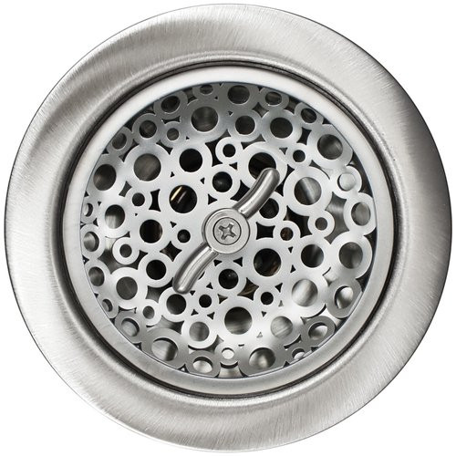 Linkasink D057 Loop Decorative Basket Strainer in Satin Smooth Stainless Steel Finish