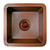 Linkasink C006 small square bar sink, weathered copper finish.