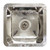 Linkasink C006 small square bar sink, polished nickel finish.