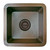 Linkasink C006 small square bar sink, dark bronze finish.