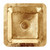 Linkasink C006 small square bar sink, satin unlaquered brass finish.
