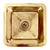 Linkasink C006 small square bar sink, polished unlaquered brass finish.
