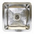 Linkasink C006 small square bar sink, satin nickel finish.