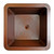 Linkasink C007 WC Large Square Metal Sink in Weathered Copper Finish