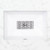 Linkasink P011 W Lois Porcelain Bathroom Sink with optional Spoke decorative grid with satin stainless steel finish
