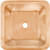 Linkasink CS007-2 Smooth Large Square Bathroom in Polished Unlacquered Rose Gold/Copper Finish