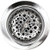 Linkasink D057 Loop Decorative Basket Strainer in Polished Hammered Stainless Steel Finish