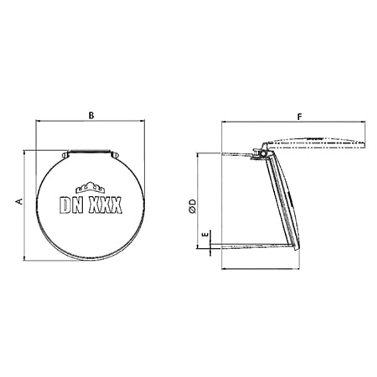 Mission Rubber DN200 End of Pipe Flap Valve JDP