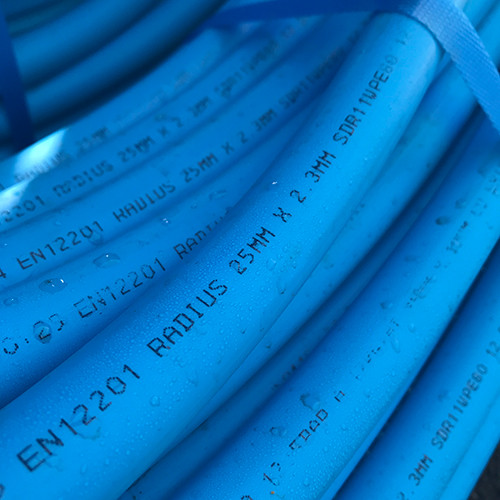 25mm X 4m Blue MDPE Water Main Pipe - Flexible, Corrosion Resistant, UK Made