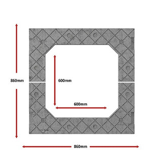 Seating Rings 600x600mm Two Piece Cover & Frame Concrete Seating Ring Adjusting Unit ...