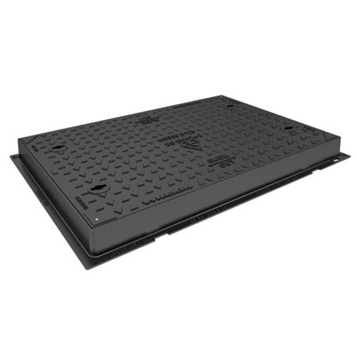 900mm x 600mm x 75mm Ductile Iron B125 WREKiN Single Seal Solid Top Access Cover.