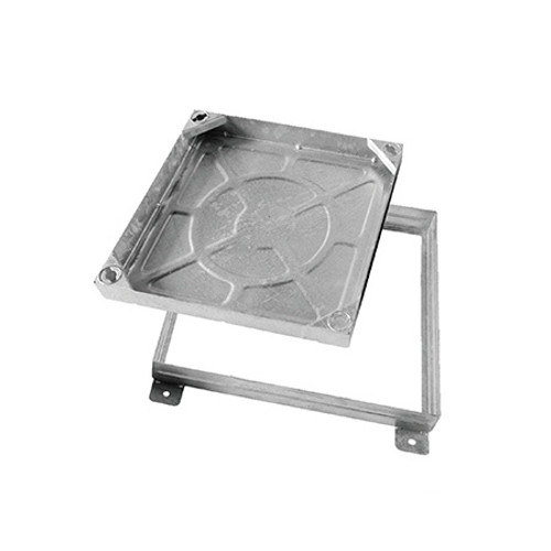 450mm x 450mm Galvanised 10tn GLVW WREKiN Recessed 80mm Block Paving Cover.