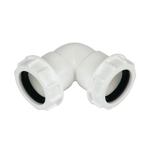 Unicom Compression 90dg Bend - White.