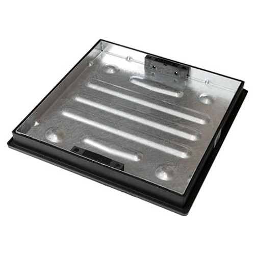 450mm 5T Galv Steel 43.5mm Shallow Recessed Cover & PP Frame.