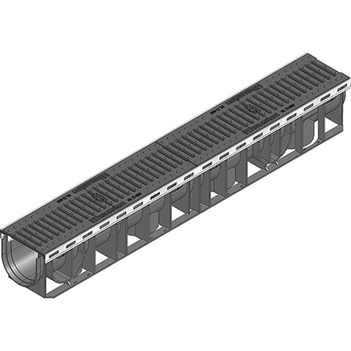 RECYFIX PLUS 100 channel drain C250 with heelsafe ductile iron grating.