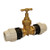 PLASSON DZR Brass Stop Tap with Compression Connectors.