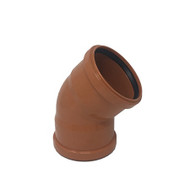 110mm Double Socket 45 Degree Underground Drainage Bend