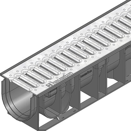 Hauraton Entw sserungssystem RecyFix PRO 100 Klasse C250 befahrbar 25t Rinne Rinne 1000 mm