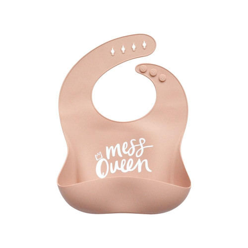 Mess Queen Silicone Bib (blush)