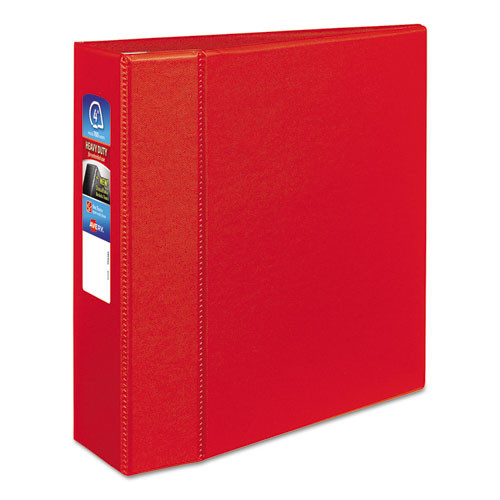 Heavy-duty Non-view Binder With Durahinge And Locking One Touch Ezd Rings, 3 Rings, 4" Capacity, 11 X 8.5, Red