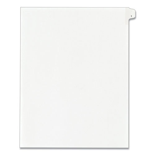 Preprinted Legal Exhibit Side Tab Index Dividers, Allstate Style, 10-tab, 1, 11 X 8.5, White, 25/pack