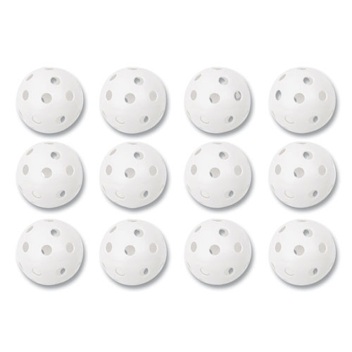 Plastic Baseballs, 9" Diameter, White, 12/set