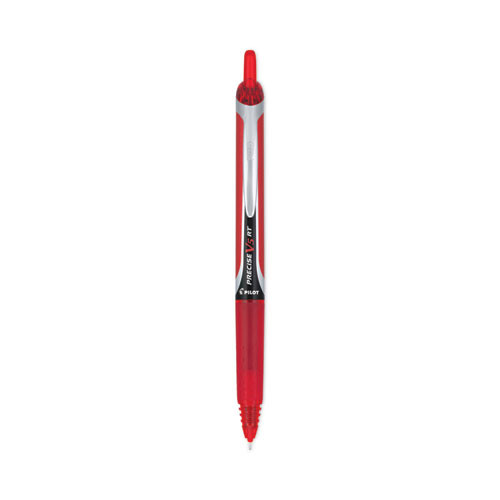 Precise V5rt Roller Ball Pen, Retractable, Extra-fine 0.5 Mm, Red Ink, Red Barrel