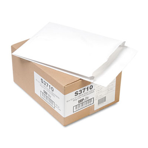 QUAS3710 Ship Lite Redi Flap Expansion Mailer, 10 x 13 x 1 1/2, White, 100/Box