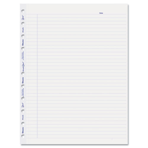 Miraclebind Ruled Paper Refill Sheets For All Miraclebind Notebooks And Planners, 11 X 9.06, White/blue Sheets, Undated