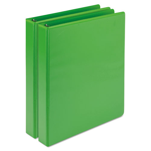 Earths Choice Plant-based Durable Fashion View Binder, 3 Rings, 1" Capacity, 11 X 8.5, Lime, 2/pack