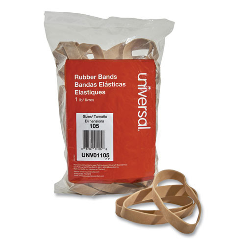 Rubber Bands, Size 105, 0.06" Gauge, Beige, 1 Lb Box, 55/pack