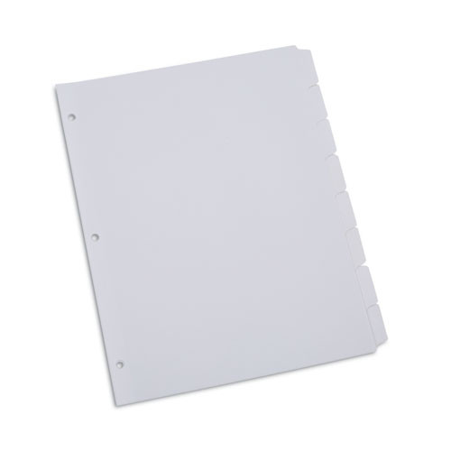 Deluxe Write-on/erasable Tab Index, 8-tab, 11 X 8.5, White, White Tabs, 1 Set