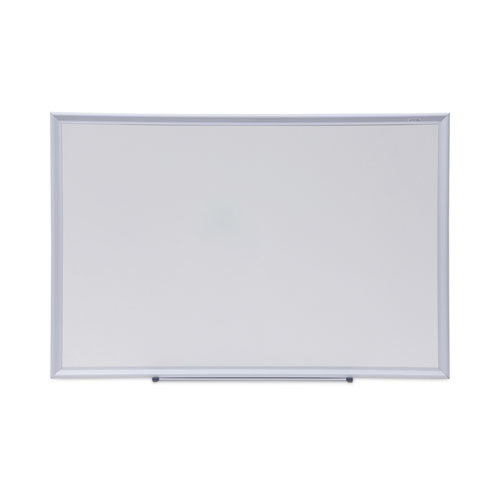 Deluxe Melamine Dry Erase Board, 36" X 24", White Surface, Satin Aluminum Frame