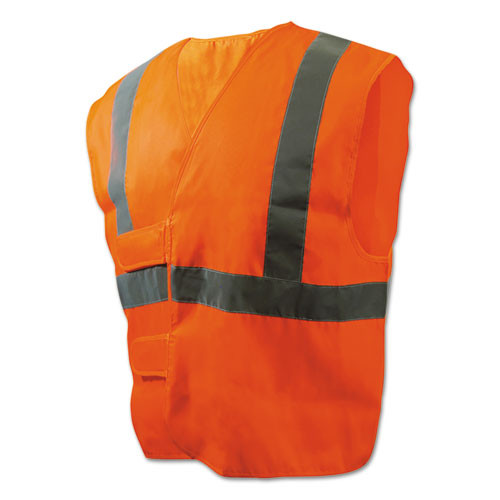 Class 2 Safety Vests, Standard, Orange/silver