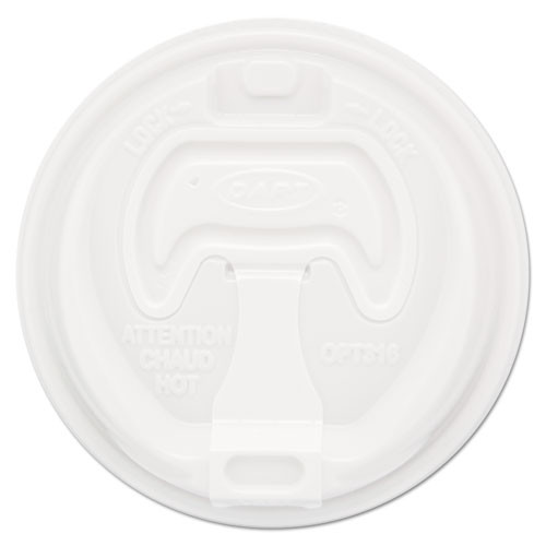 Optima Reclosable Lid, Fits 12 Oz To 24 Oz Foam Cups, White, 100 Pack, 10 Packs/carton